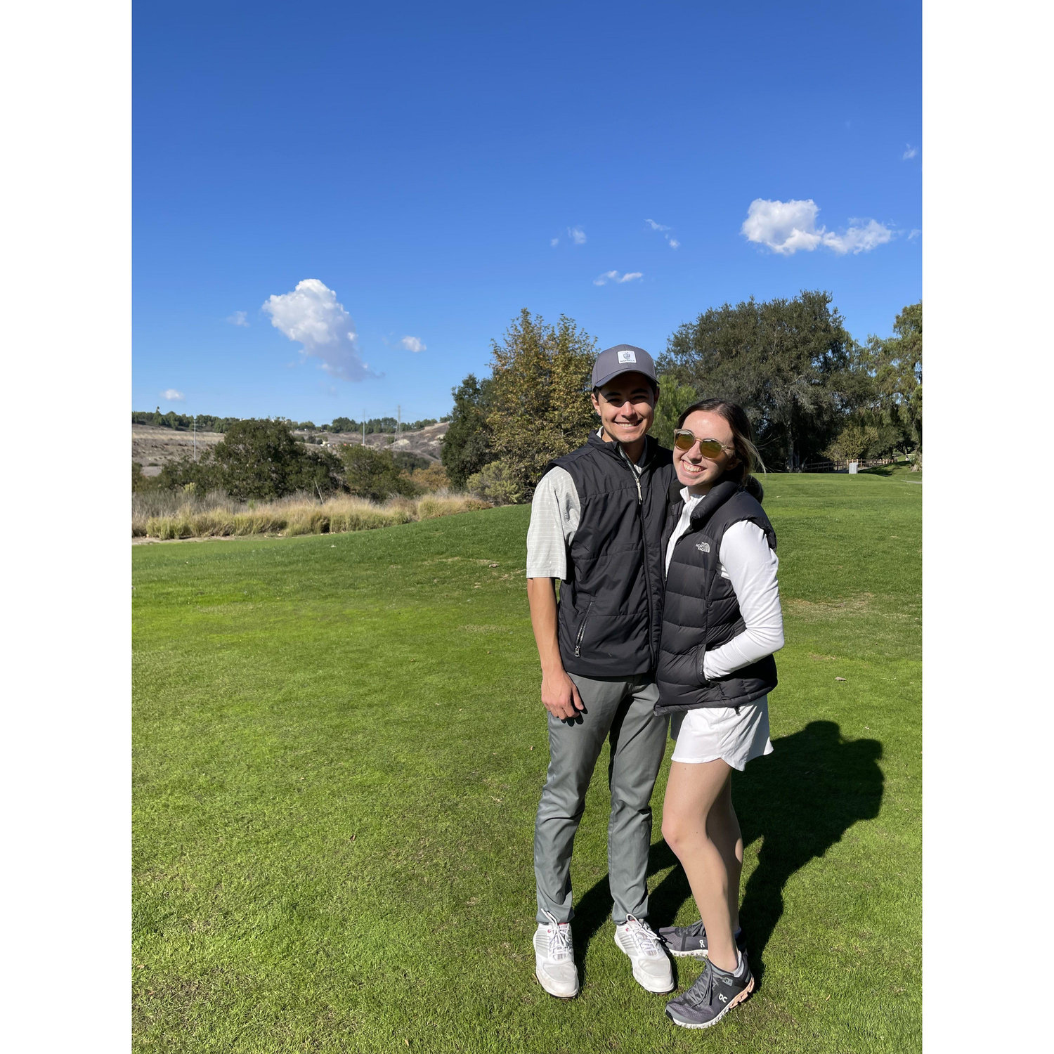 Lots of trips to the golf course, with Heidi as the caddy