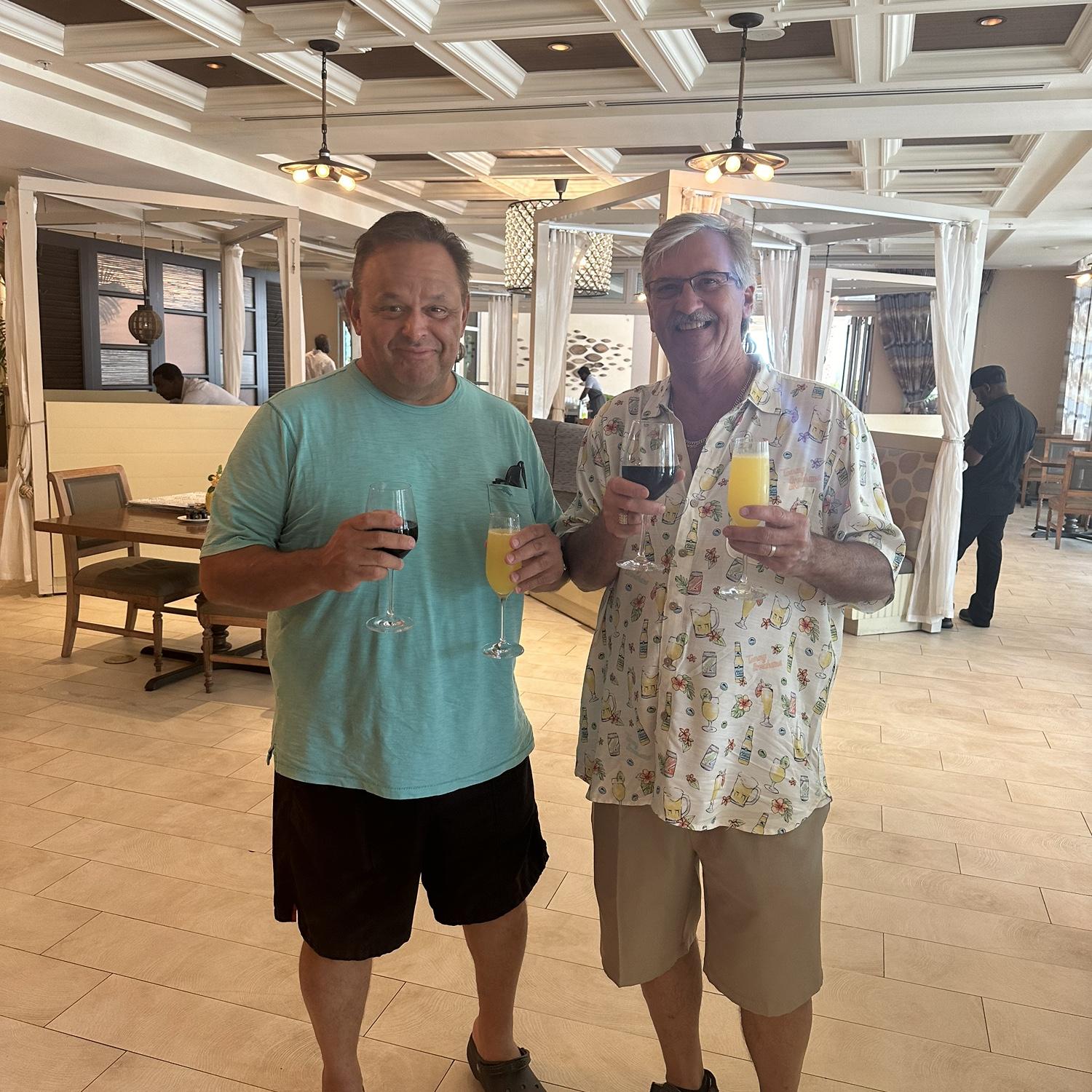 JR and Jim assisting in the venue search