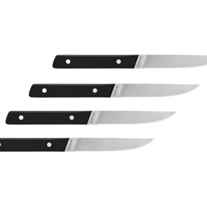ACUTO440 Straight-Edge Steak Knives, Black, 4pc | Misen