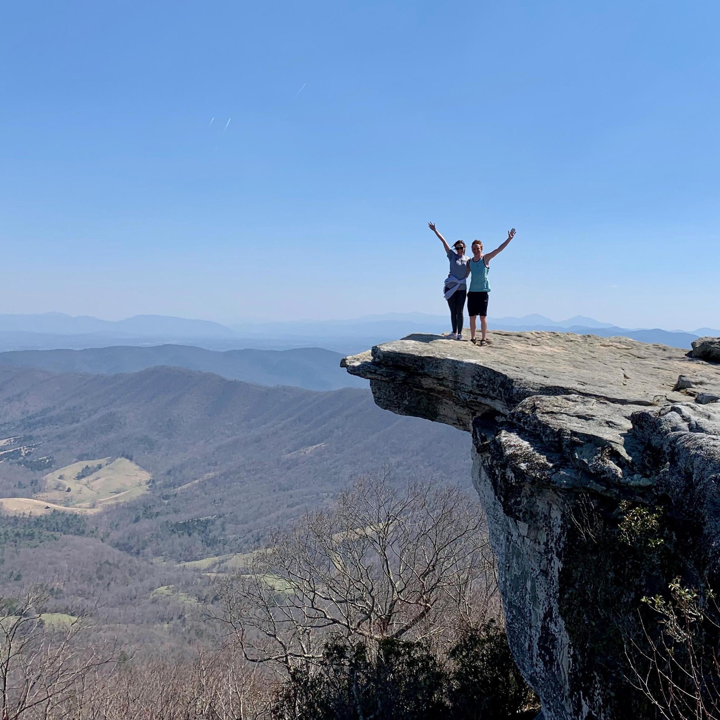 Made it to the top of the mountain on our hike!