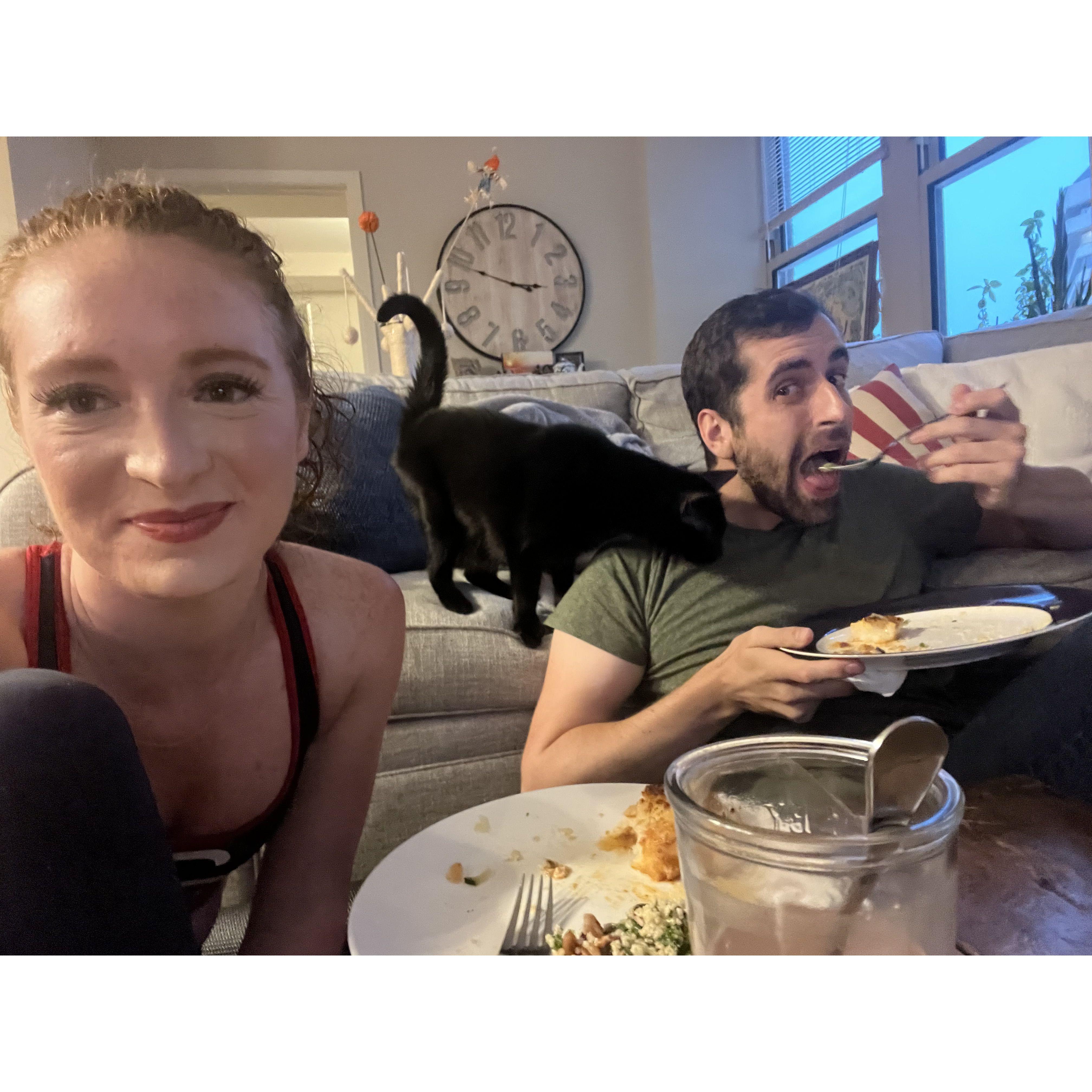 Cat-nipping off our plates