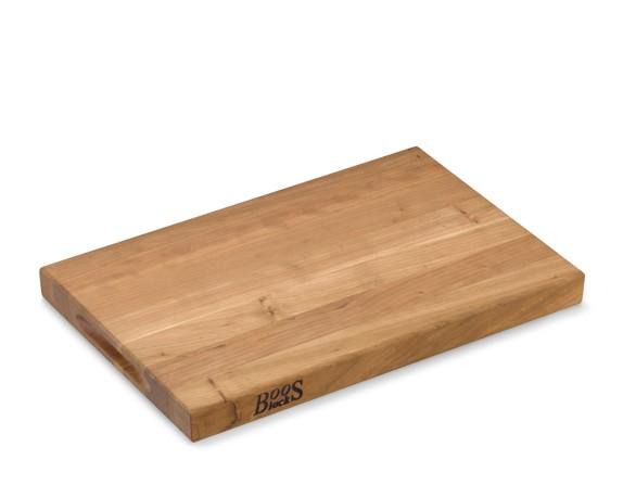 Boos Edge-Grain "T" Monogram Rectangular Cutting Board, Cherry