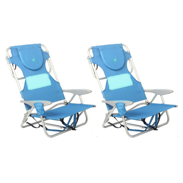 Ostrich Ladies Comfort On-Your-Back Outdoor Backpack Beach Chair,