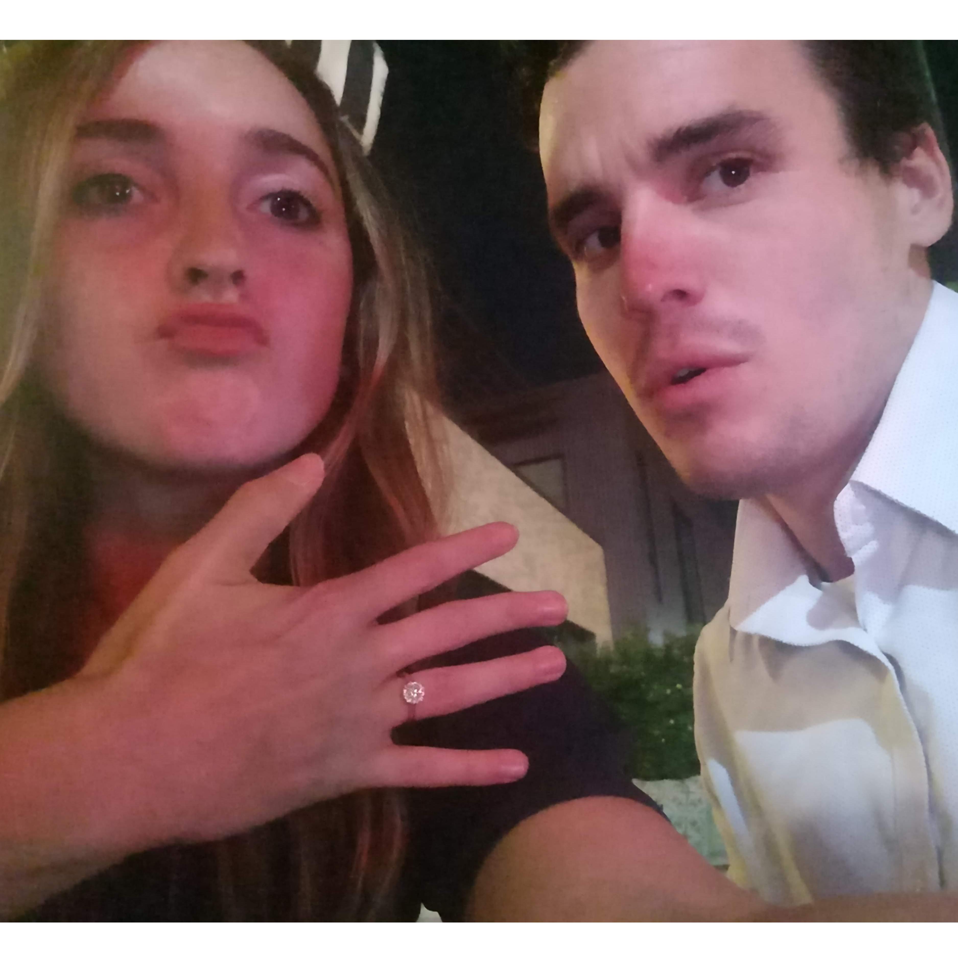 2018: Post-proposal and post-Lain crying on the phone with her mom