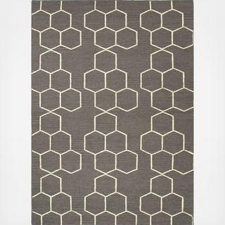 Flat-Weave Wool Abdel Rug Gray/Ivory