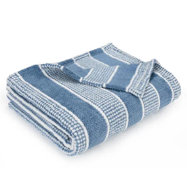 Catalonia Blanket Throw Fleece Fuzzy Soft Cozy Fluffy, All Seasons Lounging Blanket, 50"x60" Throw Blanket, Christmas Gift, Blue