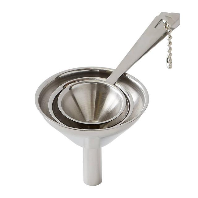 RSVP International Endurance Stainless Steel 3 Piece 3" D Mini Funnel Set
