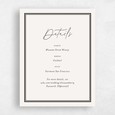 Light Oatmeal, Beige Wedding Enclosure - Micah