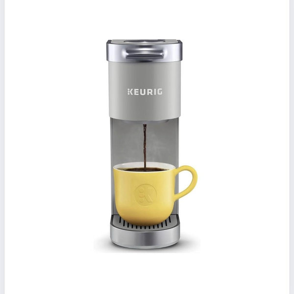Keurig K-Mini Plus Single Serve Coffee Maker – Slim 5-Inch Design, 6–12oz Brew Size, Pod Storage & Cord Wrap – Gray (Renewed)