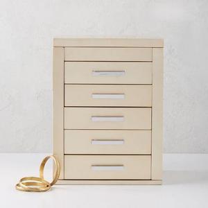 Mid-Century Jewelry Box - Vertical (Champagne Lacquer)