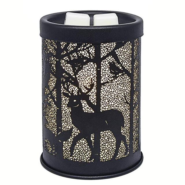 EQUSUPRO Metal Wax Melt Warmer Electric Wax Burner Melter Fragrance Warmer for Home Office Bedroom Living Room Gifts & Decor (Deer)