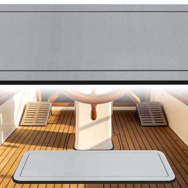 Nalwort 20mm EVA Foam Helm Station Pad, Non Slip Boat Standing Mat, Boat Helm Pad with Adhesive Backing, Anti Fatigue Boat Console Floor Mat, 36" L x 14" W, 40" L x 15.7" W, Gray