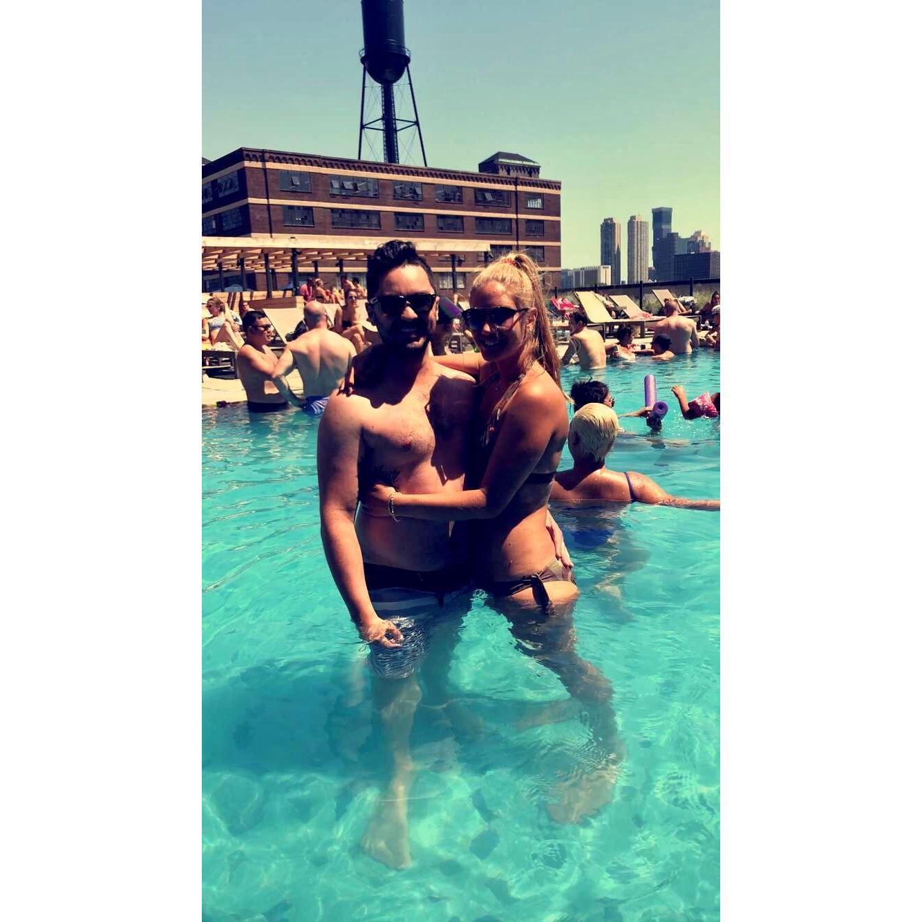 Enjoying a pool day in Jersey CIty- gotta beat the city summer heat somehow!