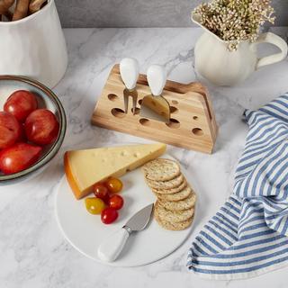 Artisanal 5-Piece Cheese Board & Knife Set