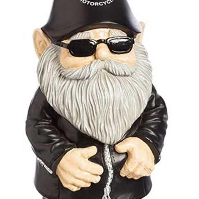 Harley-Davidson Biker Themed Garden Gnome, 4.5 x 3.5 x 11 inches 544902