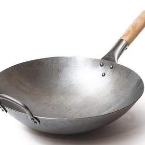 Traditional Hand Hammered Carbon Steel Pow Wok