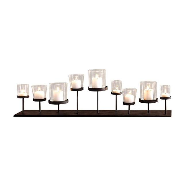 PierSurplus Pedestal Candle Centerpiece w/Nine Metal Candle Holders CL229875