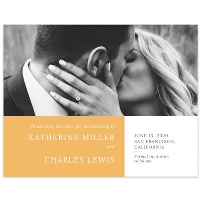 Mustard, Yellow Wedding Digital Save the Date - Stevens Landscape