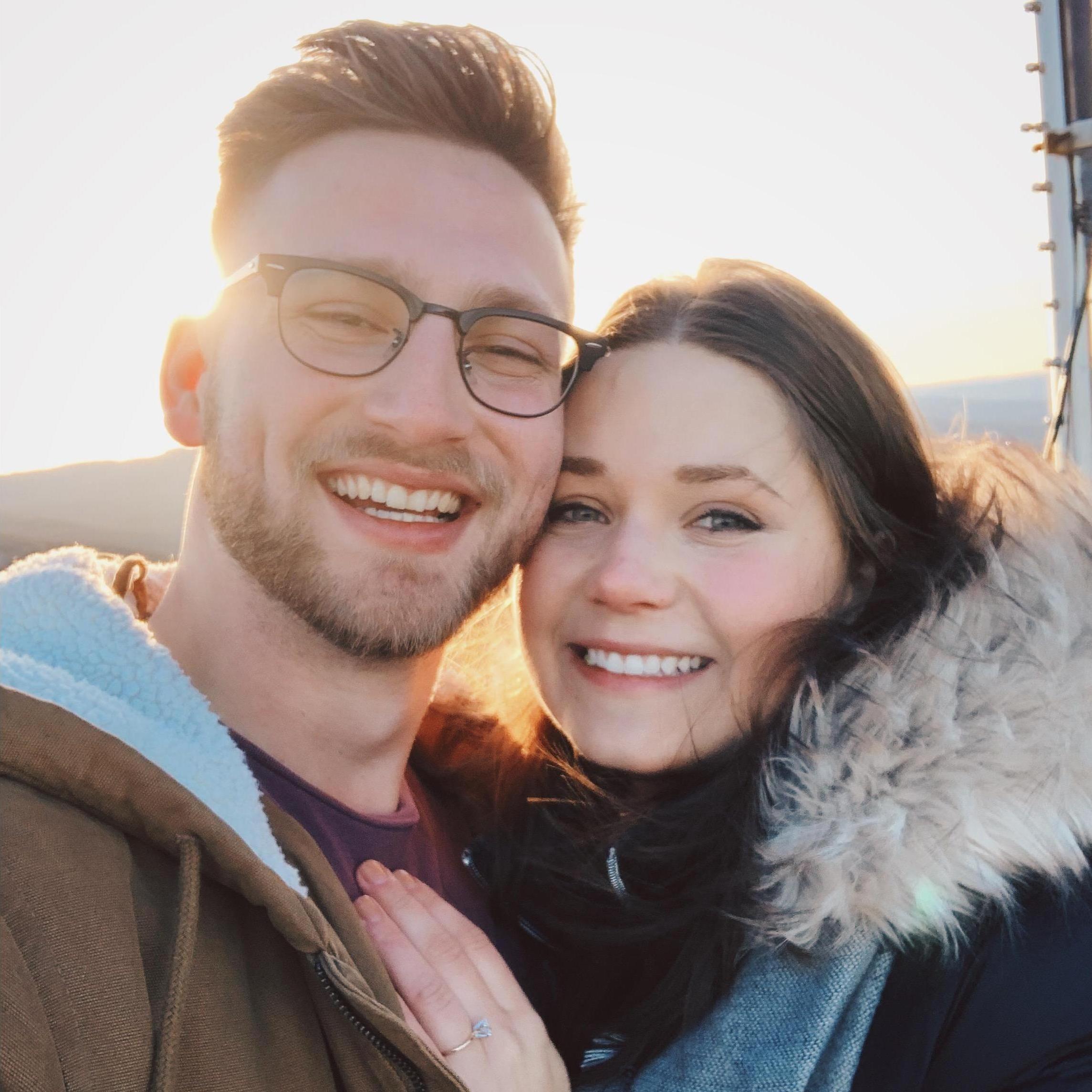 Moments after Alina said, "Yes"!