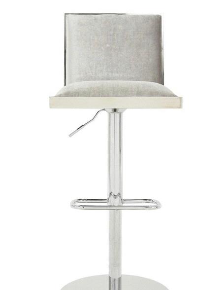 Allison Silver Gray Adjustable Stool