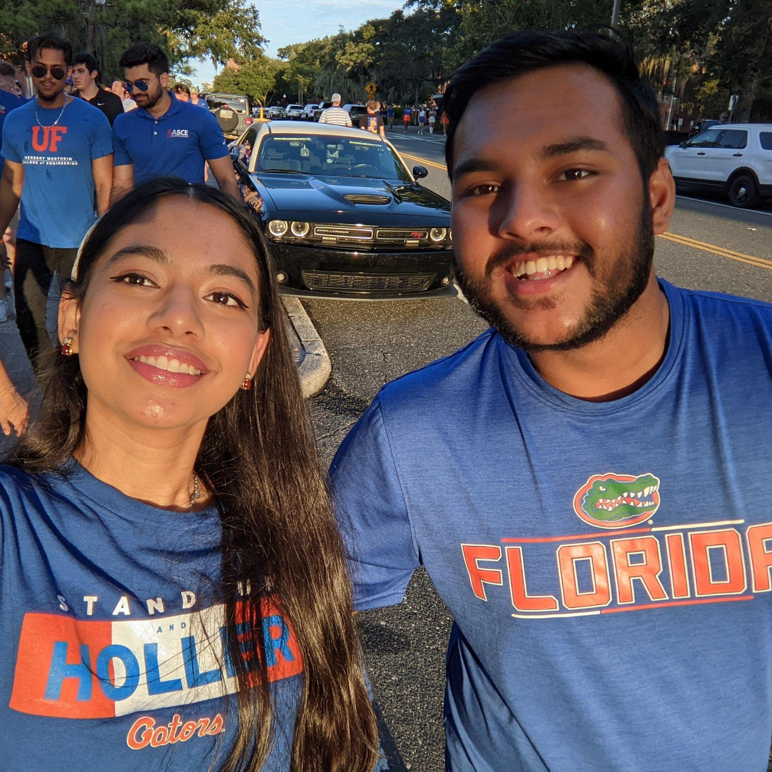 Our first Gator game together where the crowd was loud, the Swamp was wild, and Priyoti pretended to understand football for love.