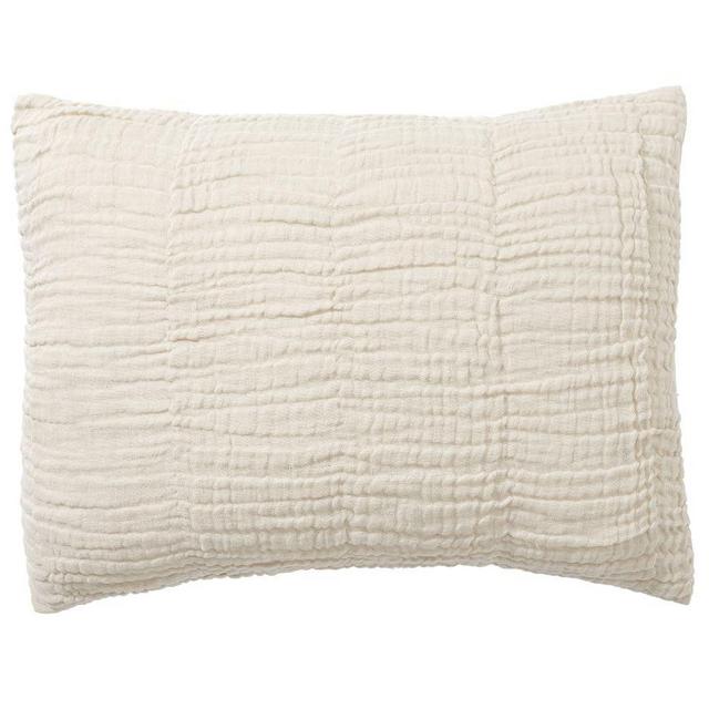Cloud Handcrafted Cotton/Linen Sham, Standard, Flax