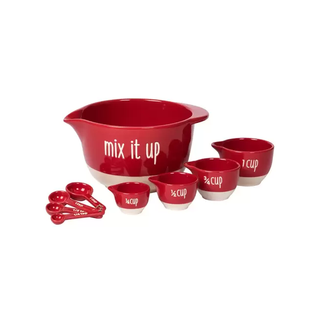 Tabletops Gallery® 9-Piece Measuring Cups and Spoons Set in Red