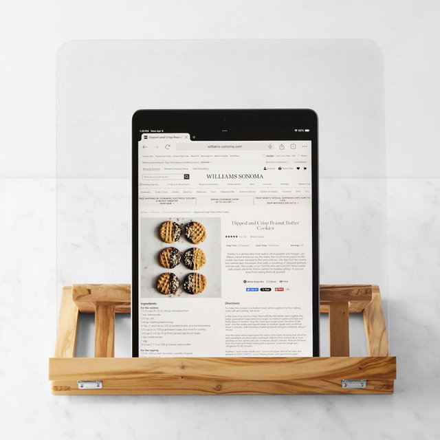 OPEN BOX: Williams Sonoma Olivewood Cookbook Holder