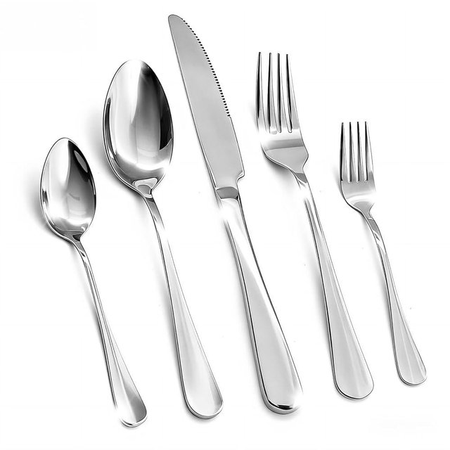 40 Piece Silverware Set,for Home,Kitchen,Restaurant.Flatware Set,Stainless Steel Cutlery Utensil Set include Forks,Knives,Spoons