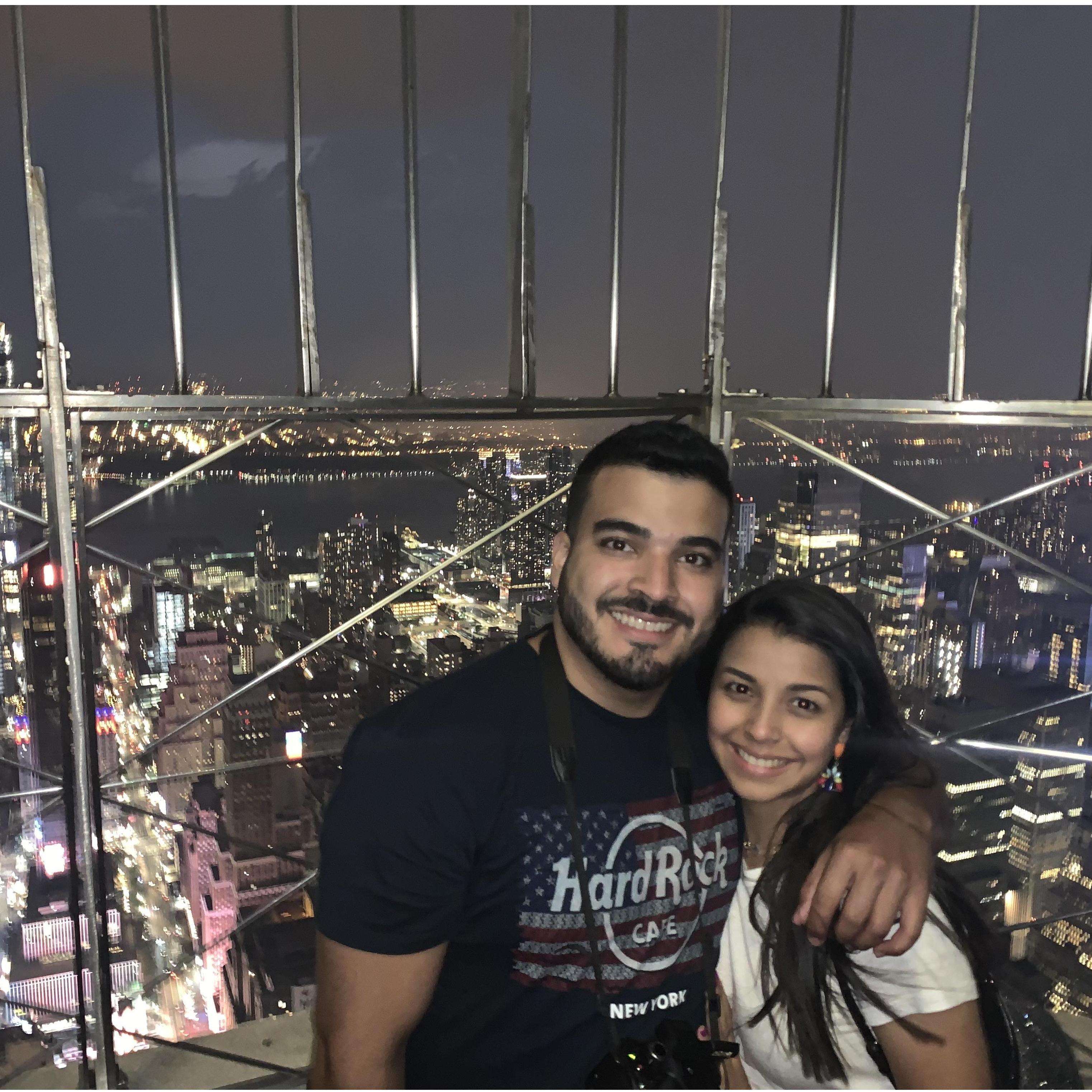 En las alturas del Empire State juntos por primera vez.