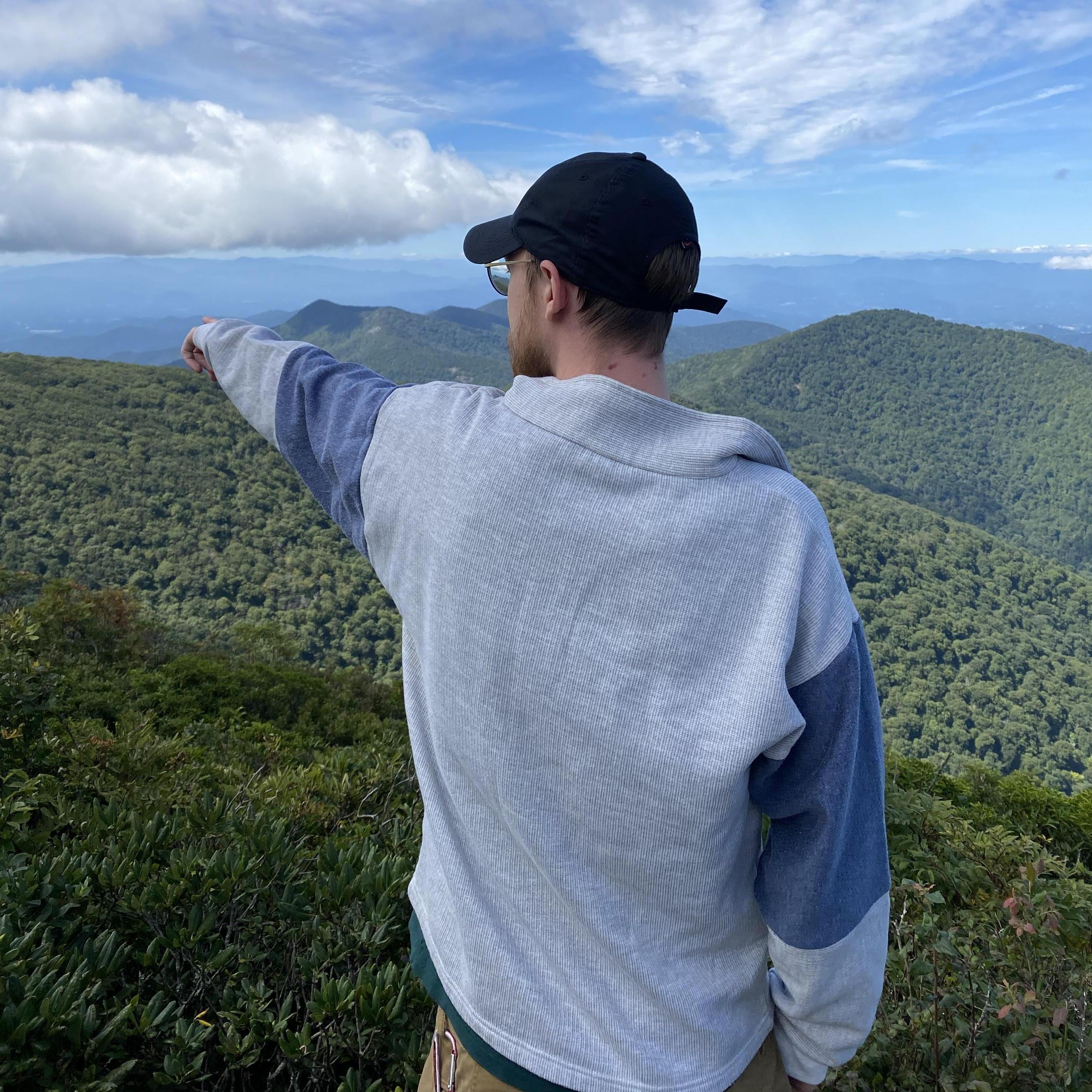 Nate and the mountains. Two days after the engagement!