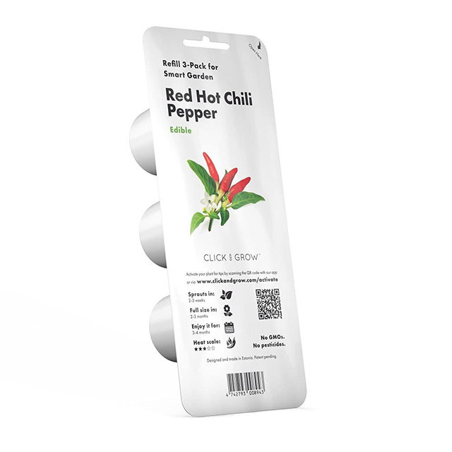 Click and Grow Smart Garden Red Hot Chili Pepper Plant Pods, 3-Pack