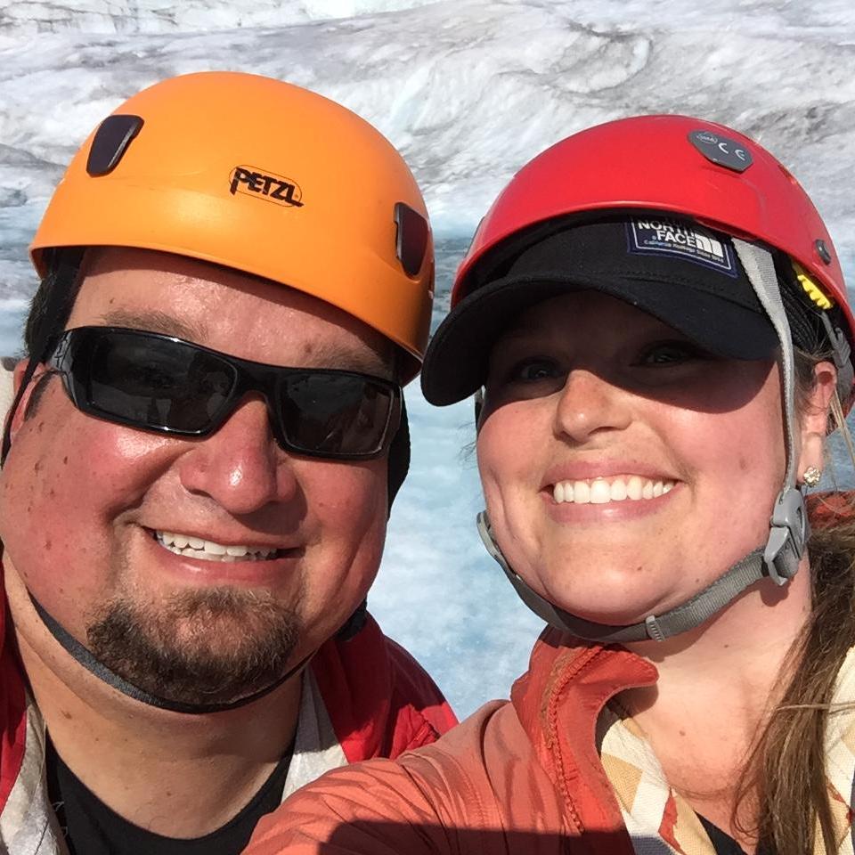 On a glacier!