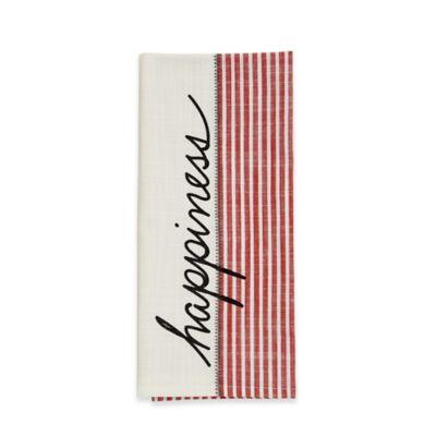 ED Ellen DeGeneres™ Happiness Flat Woven Kitchen Towel in Red