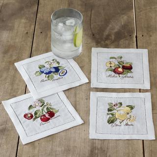 French Garden Assorted Cocktail Napkin, Set of 4