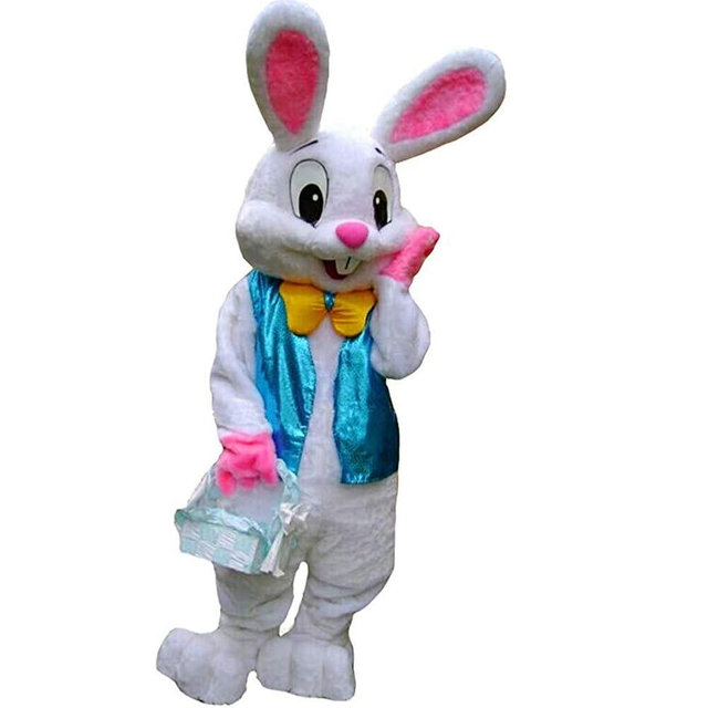 MatGui Easter Party Rabbit Costume Bunny Costume Plush Halloween Animal Mascot Costume