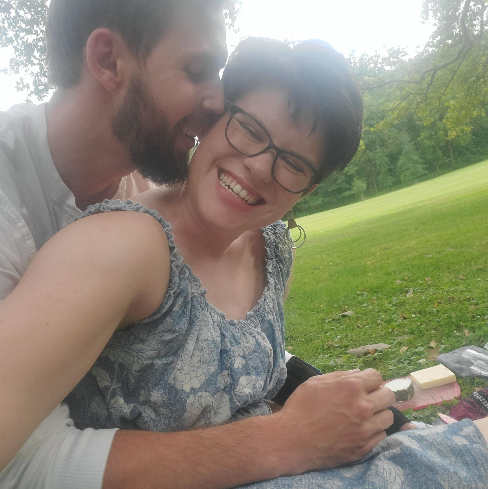Let's start at the beginning...Josh's 30th birthday picnic and the first picture we have of us together.