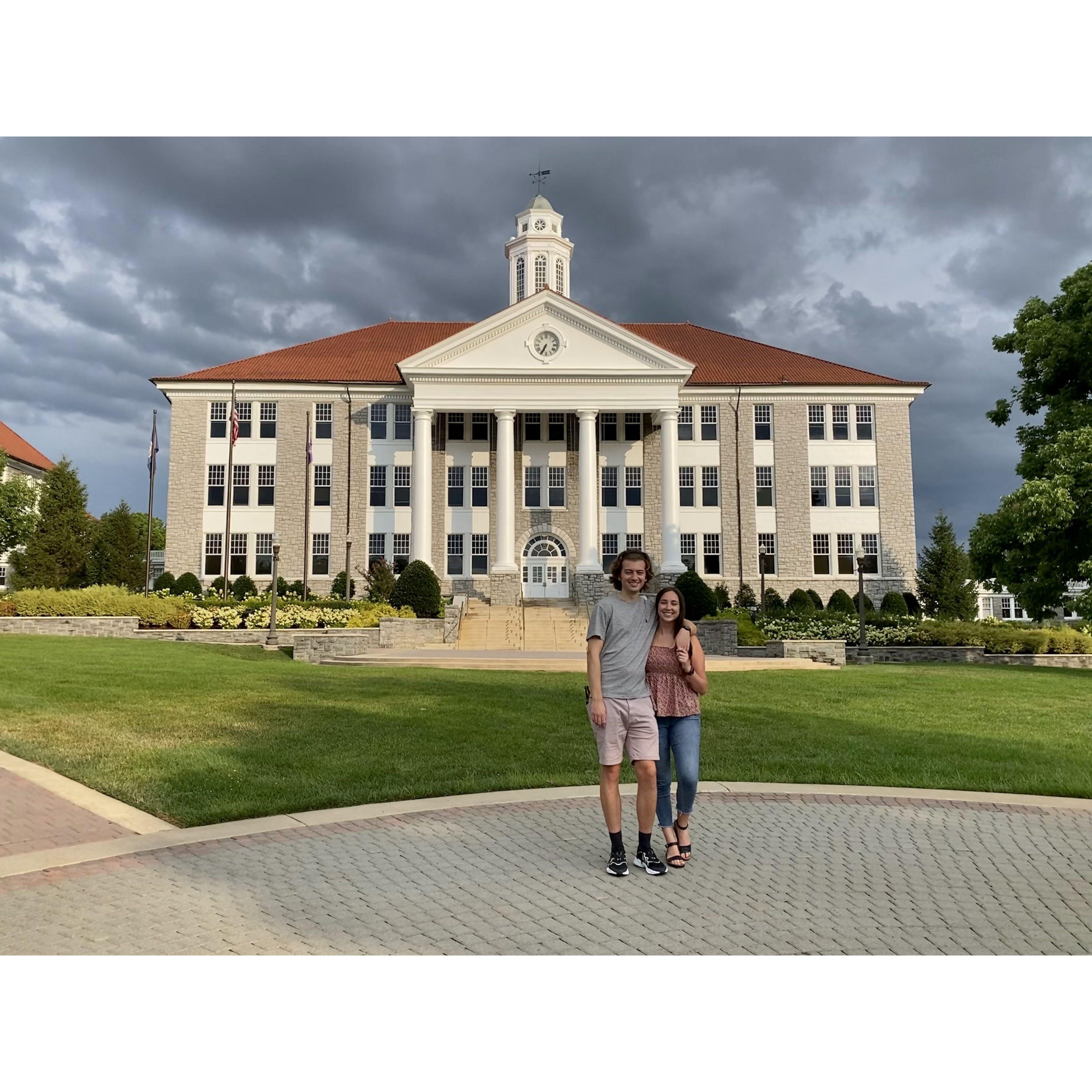 Our first time ever being on campus together...that we know of! Go Dukes!