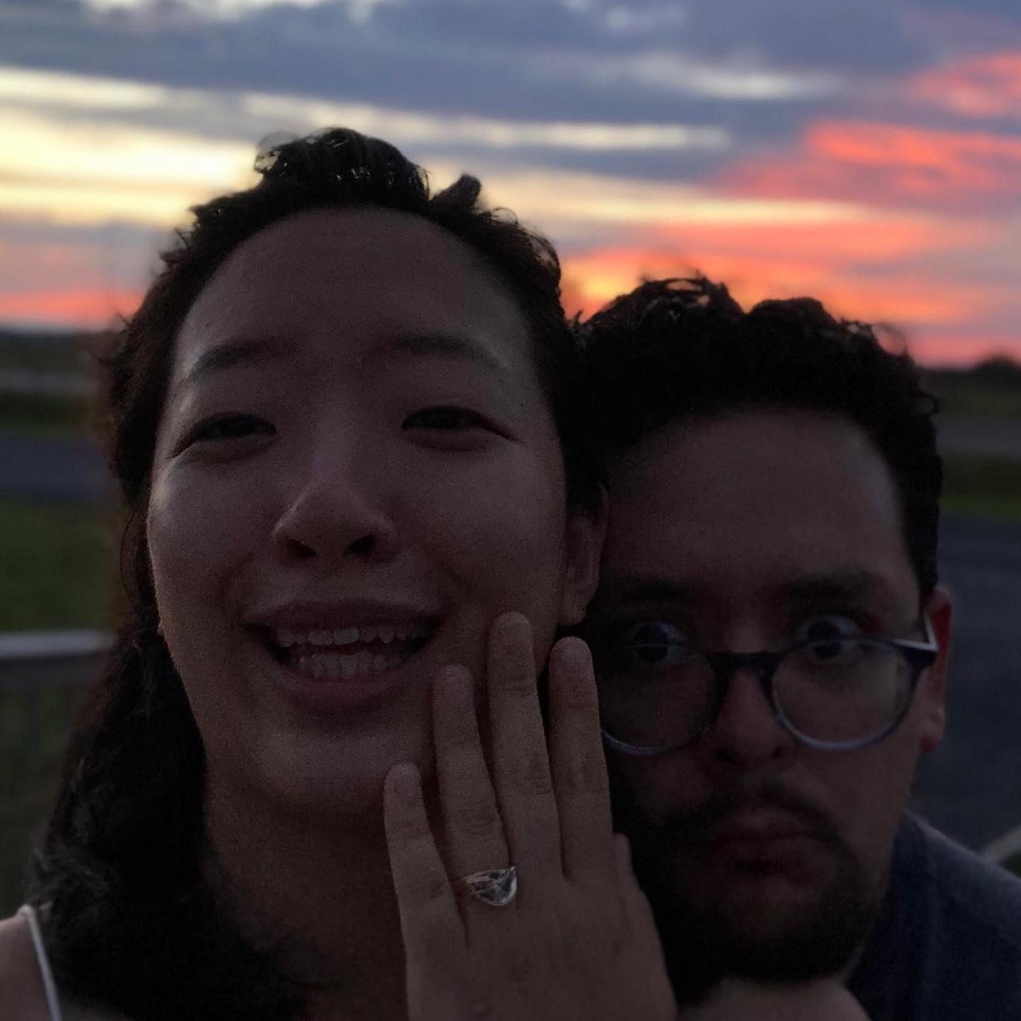 the day we got engaged at the Montezuma Wildlife Refuge!