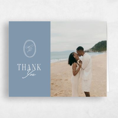 Storm Blue Wedding Thank You - Reece Photo