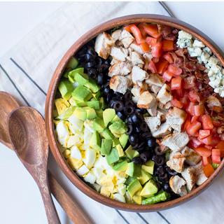 Round Calabash Salad Bowl with Matching Salad Servers