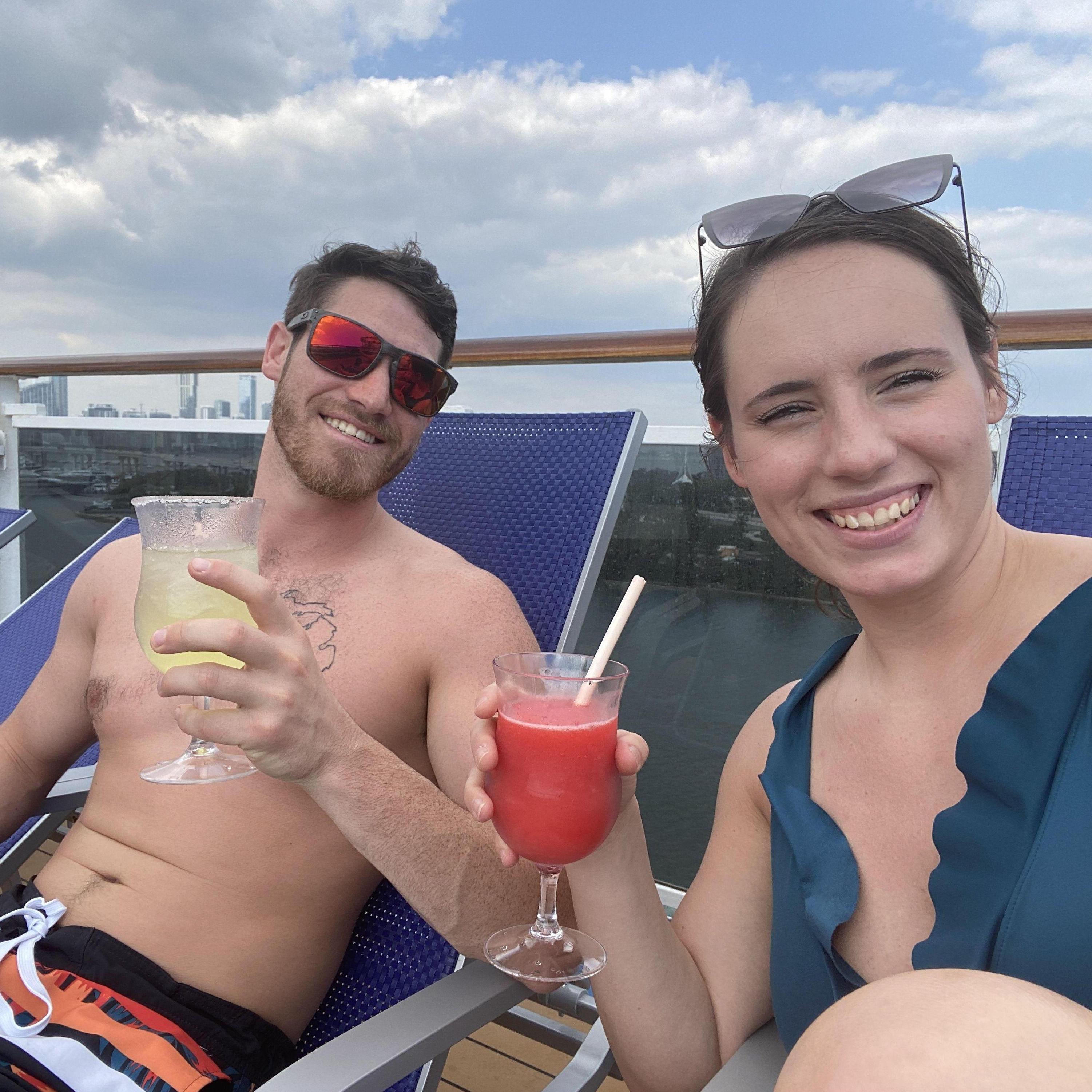 Our first Cruise together after spending the winter in CO for the "coldest and snowiest winter there in 20 years".