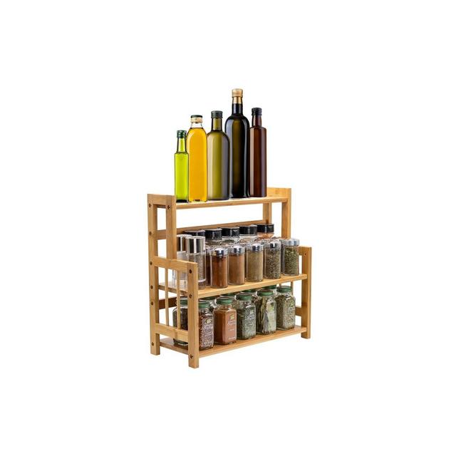 Sorbus 3-Tier Bamboo Kitchen Countertop Organizer - ideal for storage and display, stores your favorite spices, seasonings, and household items