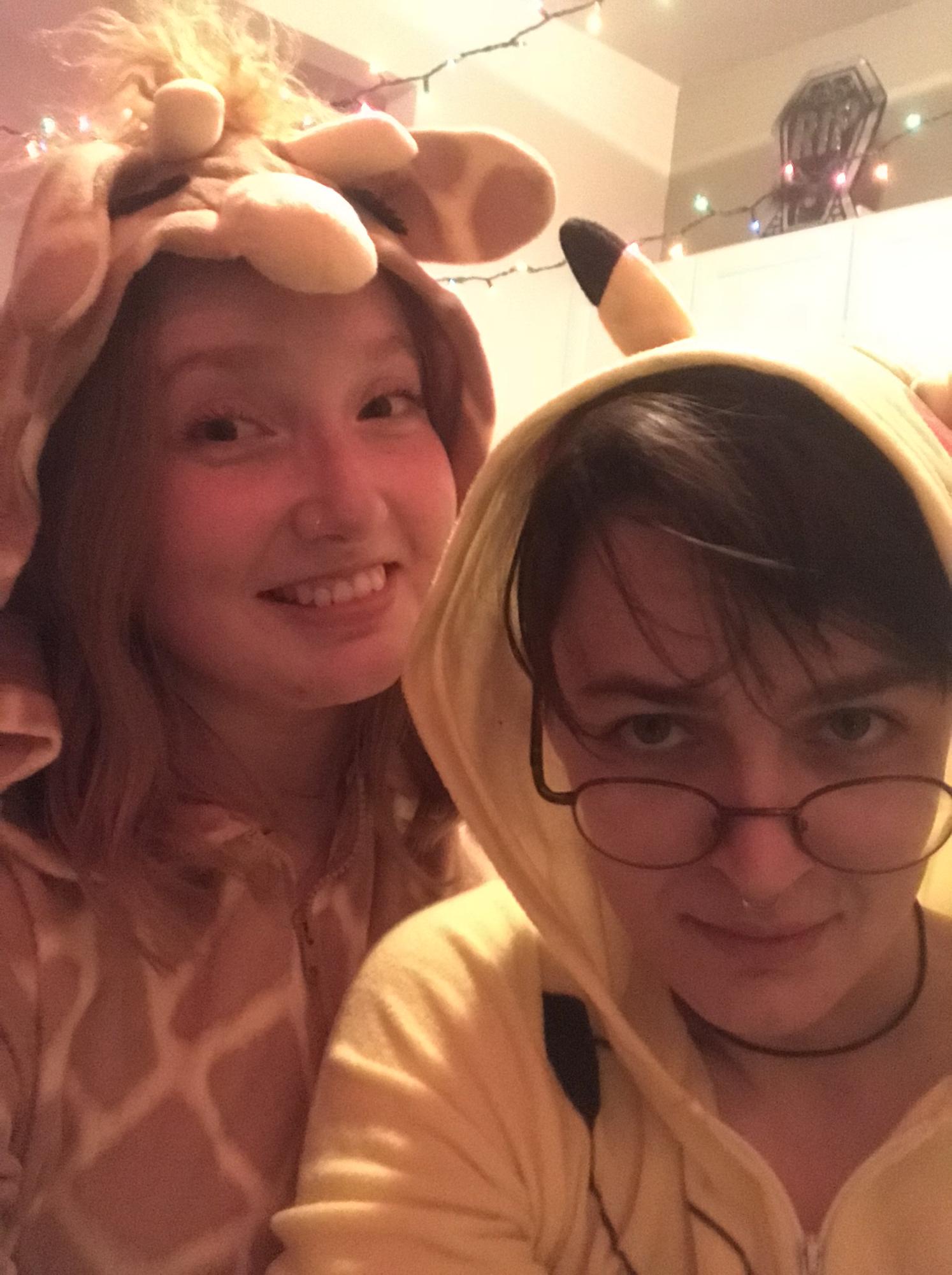 On our way to a Halloween party (we weren't feeling like getting too dressed up that year).