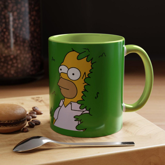 Homer in the Bush Accent Coffee Mug - 11oz - Simpsons Ceramic Tea - Coffee Cup, Funny Cartoon Gift for Fans