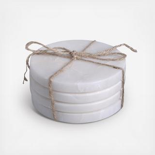 Marble Round Coaster, Set of 4