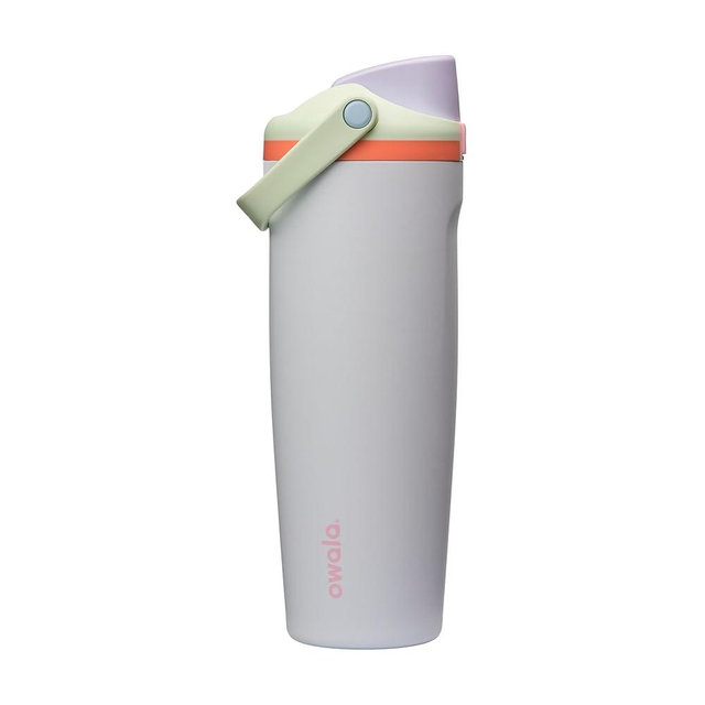 Owala FreeSip Sway Insulated Stainless Steel Water Bottle with Two-Way Spout, Built-In Straw and Bucket Handle, Made for Travel, School, and Sports, 30oz, BPA Free, Leak Proof, Beach House