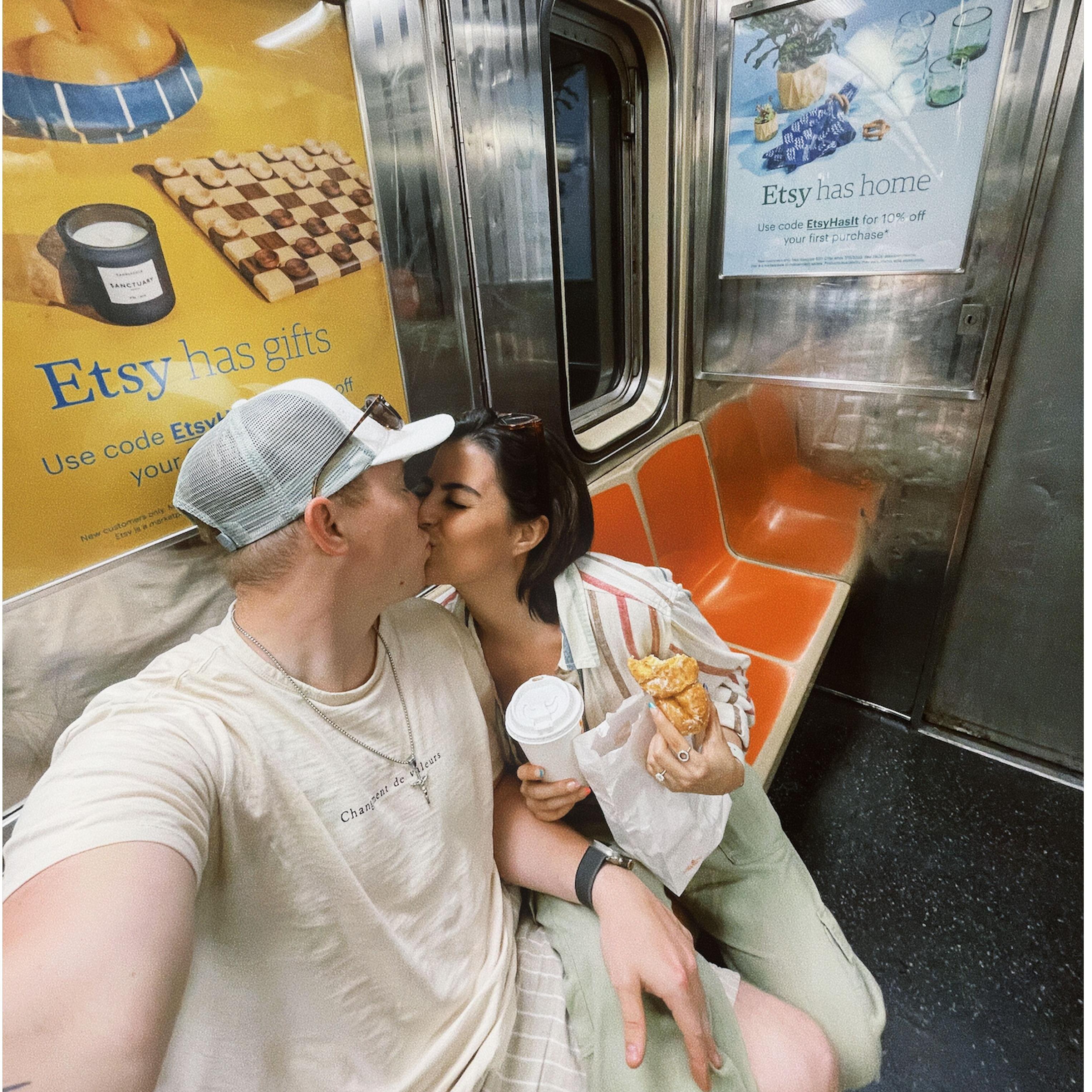 Our first NYC subway together