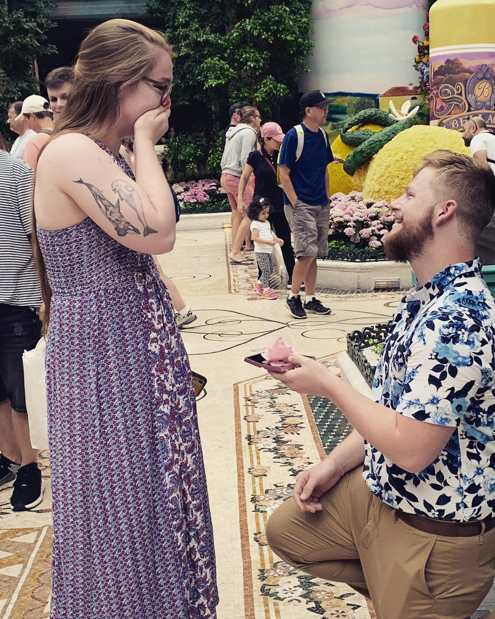 Surprise Engagement: Bellagio, Las Vegas, Nevada