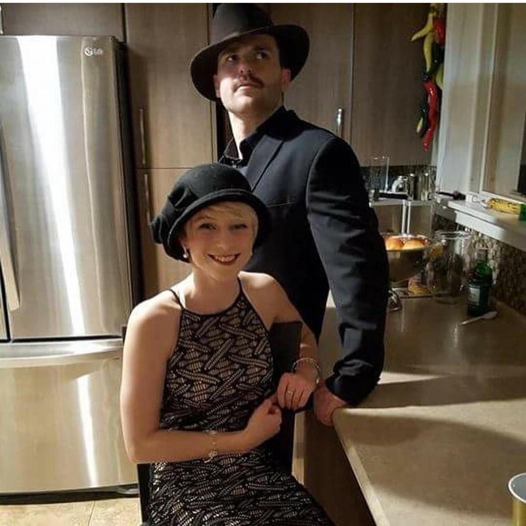 Us at a "Roaring 20's" Murder Mystery Party!